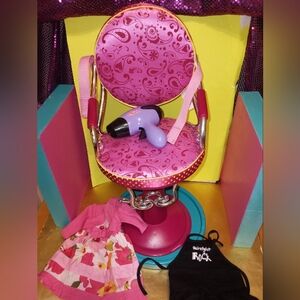 Our generation 18in doll salon chair & Dress Price Firm